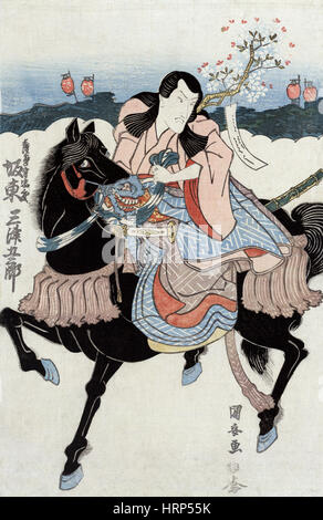 Satsuma-keine-Kami Tadanori, Samurai-Krieger Stockfoto