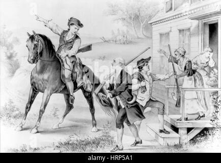 Minutemen der amerikanischen Revolution Stockfoto