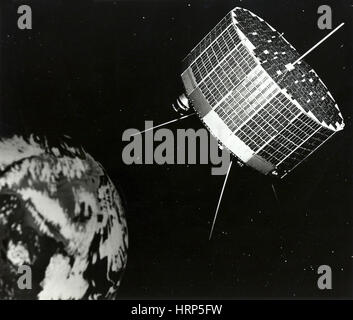 TIROS I, erste orbitale Wettersatelliten, 1960 Stockfoto