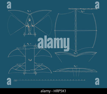 Cayley Flugmaschine, 1853 Stockfoto