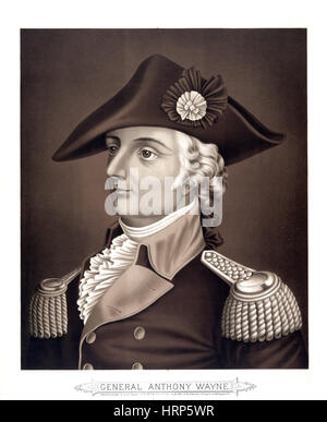 Anthony Wayne, US-amerikanischer Militär Offizier Stockfoto