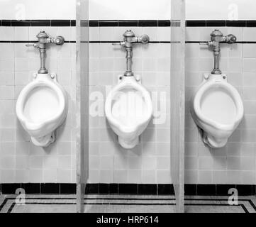 Mens Room Urinale, 1997 Stockfoto