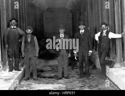 New Yorker U-Bahn Bau, 1901 Stockfoto