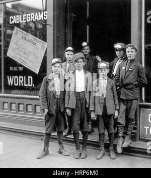 Telegraph Boys, Lewis Hine, 1908 Stockfoto