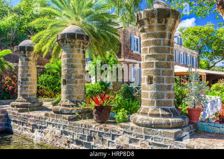 Englisch Harbour, Antigua an Nelsons Dockyard. Stockfoto