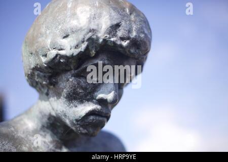 Jimi Hendrix Statue in Dimbola Lodge fotografische Museum und Galerien, Freshwater Bay, Isle Of Wight Stockfoto