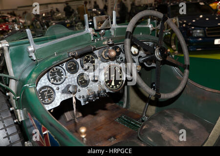 Nahaufnahme des Cockpits ein 1929 4,5 Liter 'Blower' Bentley Stockfoto