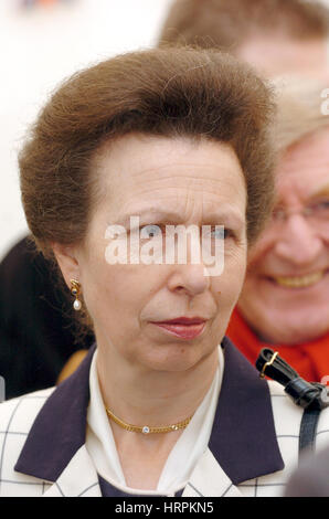 Luxemburg, 02.03.2005. Die britische Prinzessin Anne während der Eröffnung der neuen britischen Botschaft in Luxemburg Stockfoto