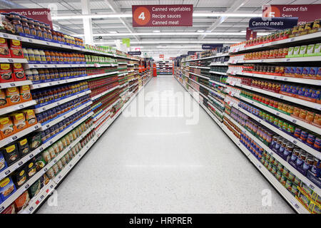 Sainsburys Supermarkt in Colne, Großbritannien Stockfoto