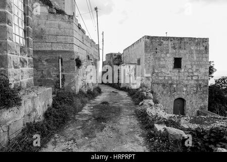 Das verlassene Dorf Mtahleb in Malta Stockfoto