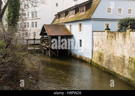 Große vorherige Mühle in Čertovka (des Teufels Kanal), Kampa Insel, Prag, Tschechische Republik, Europa Stockfoto