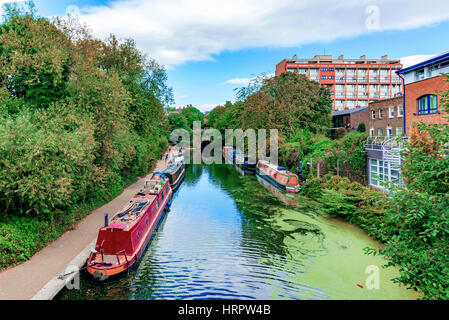 Ansicht des Regents Canal in Kings Cross Stockfoto