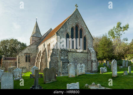 Anfang Frühling Nachmittag in Slindon, West Sussex, England. Stockfoto