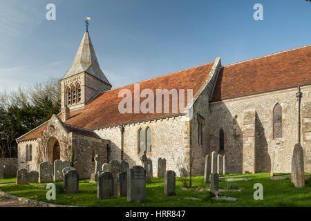 Anfang Frühling Nachmittag in Slindon, West Sussex, England. Stockfoto