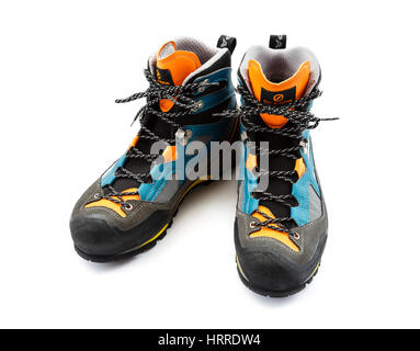 Scarpa Rebel Lite GTX wandern Wanderschuhe von oben vorne auf einem weißen Hintergrund. England Großbritannien Stockfoto