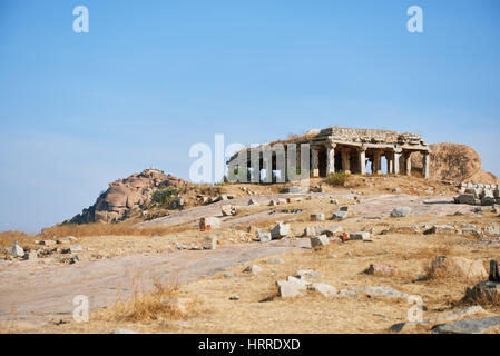 Element der antiken Architektur, Hampi, Karnataka, Indien Stockfoto