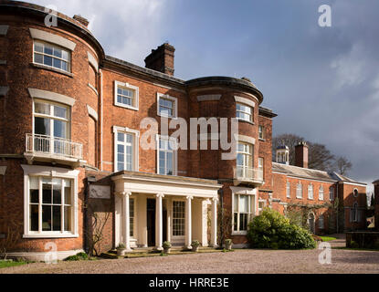 Großbritannien, England, Cheshire, Gelehrter grün, Rode Halle, Haus der Familie Baker Wilbraham, Eingang Stockfoto