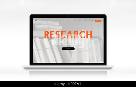 Abstand lernen Online-Webseite Schnittstelle Stockfoto