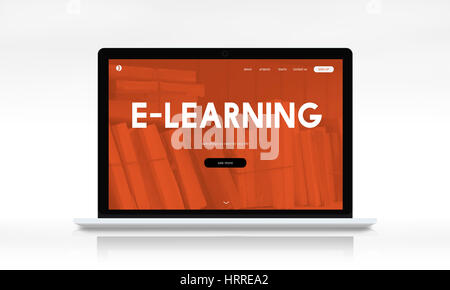 Abstand lernen Online-Webseite Schnittstelle Stockfoto