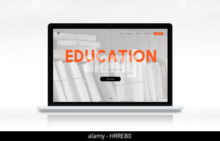 Abstand lernen Online-Webseite Schnittstelle Stockfoto