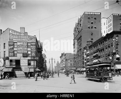 Main Street, Buffalo, New York, USA, Detroit Publishing Company, 1900 Stockfoto