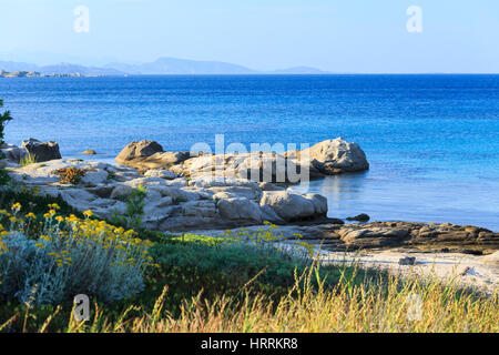 Schöner Strand, Cavallo Island, Korsika, Frankreich Stockfoto