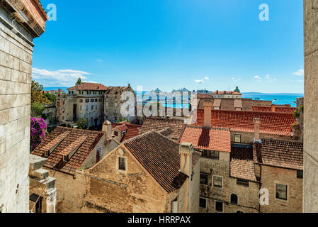 Blick auf die Altstadt Architektur in Split Stockfoto