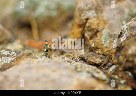 Miniatur Reto Jäger. Stockfoto