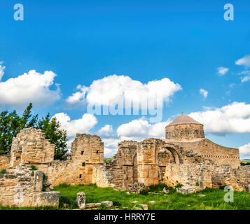 Timiou Stavrou Kloster befindet sich in spätrömischer, frühbyzantinischen Siedlung, die in Apostoles fungiert als das Land der Anogyron erwähnt wird. Stockfoto