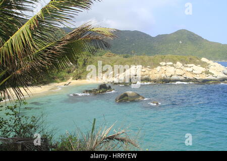 Abgeschieden von im Parque Tayrona, Kolumbien Stockfoto