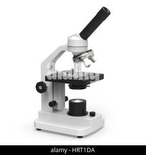 Mikroskop 3D-Rendering Stockfoto