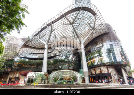 Zugang zu den s-Bahn MRI vor die Ion Orchard Shopping Center, Orchard Road, moderne Architektur, Zentrale Wohnlage, Central Business District, Si Stockfoto