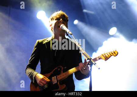 BARCELONA - 31 Mai: Franz Ferdinand (britische Indie-Rock-Band aus Glasgow) Konzert in San Miguel Primavera Sound Festival am 31. Mai 2012 in Barcelona Stockfoto