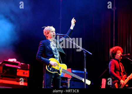 MADRID - SEP 13: Beck (legendäre Musiker, Sänger und Songwriter) Auftritt beim Dcode Festival am 13. September 2014 in Madrid, Spanien. Stockfoto