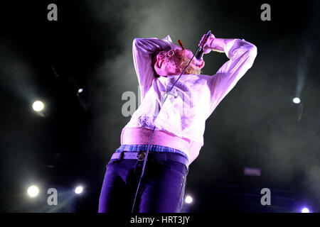 BILBAO, Spanien - NOV 01: The Orwells (Band) live-Musik-Show in Bime Festival am 1. November 2014 in Bilbao, Spanien. Stockfoto