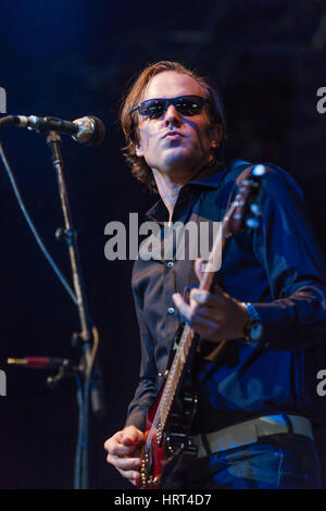 Joe Bonamassa, Byron Bay Bluesfest, 1. April 2010. Bonamassa ist ein US-amerikanischer Blues-Rock-Gitarrist, Sänger-Songwriter, beeinflusst durch britische Musiker. Stockfoto