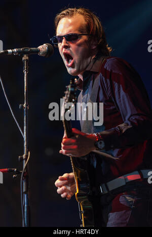 Joe Bonamassa, Byron Bay Bluesfest, 1. April 2010. Bonamassa ist ein US-amerikanischer Blues-Rock-Gitarrist, Sänger-Songwriter, beeinflusst durch britische Musiker. Stockfoto