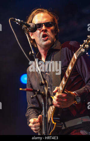 Joe Bonamassa, Byron Bay Bluesfest, 1. April 2010. Bonamassa ist ein US-amerikanischer Blues-Rock-Gitarrist, Sänger-Songwriter, beeinflusst durch britische Musiker. Stockfoto