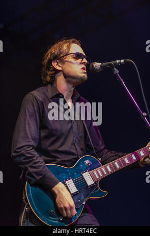 Joe Bonamassa, Byron Bay Bluesfest, 1. April 2010. Bonamassa ist ein US-amerikanischer Blues-Rock-Gitarrist, Sänger-Songwriter, beeinflusst durch britische Musiker. Stockfoto