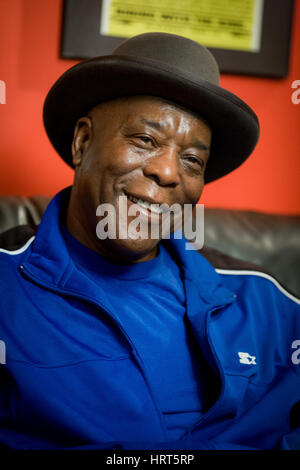 Blues-Gitarrist, Sänger und Songwriter Buddy Guy bei seinem Chicago Club, Legenden. Stockfoto