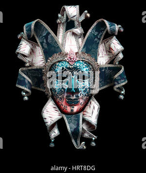 Venedig Maske blau rotes Gold Stockfoto