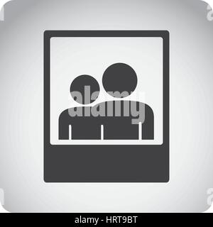 graues Emblem Menschen Bildsymbol Stock Vektor
