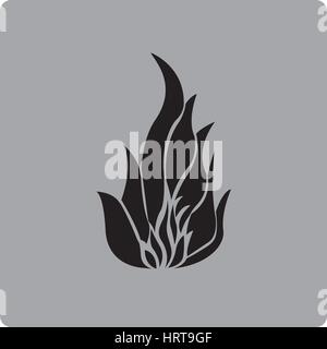 blaue Emblem-Feuer-Symbol Stock Vektor