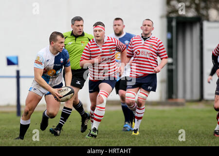 New Brighton V Manchester 4. März 2017, gespielt auf Wirral Stockfoto