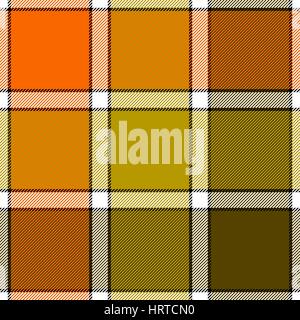 Farbe Orange Khaki Marsh überprüfen Sie nahtlose Karomuster. Vektor-Illustration. Flaches Design. EPS10. Stock Vektor