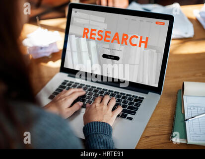 Abstand lernen Online-Webseite Schnittstelle Stockfoto