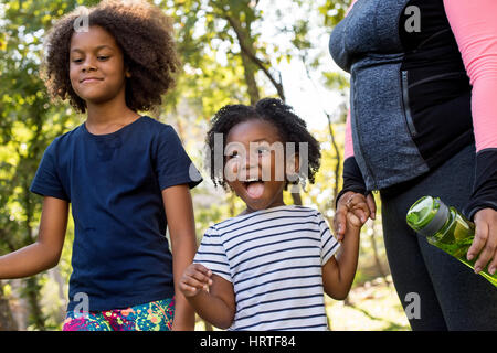 Übung Aktivität im freien Familie gesunde Vitalität Stockfoto