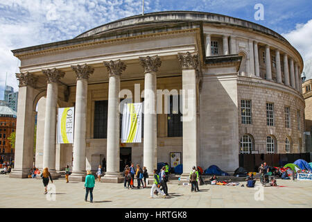 Manchester Central Library ist der Sitz der Stadtbibliothek und Informationsdienst in Manchester, England, UK, mit Blick auf St. Peter's Square Stockfoto