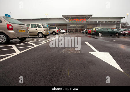 Sainsbury Supermarkt, Morecambe, England Stockfoto