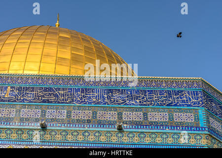 Der Felsendom auf dem Tempelberg in Jerusalem auf Stockfoto